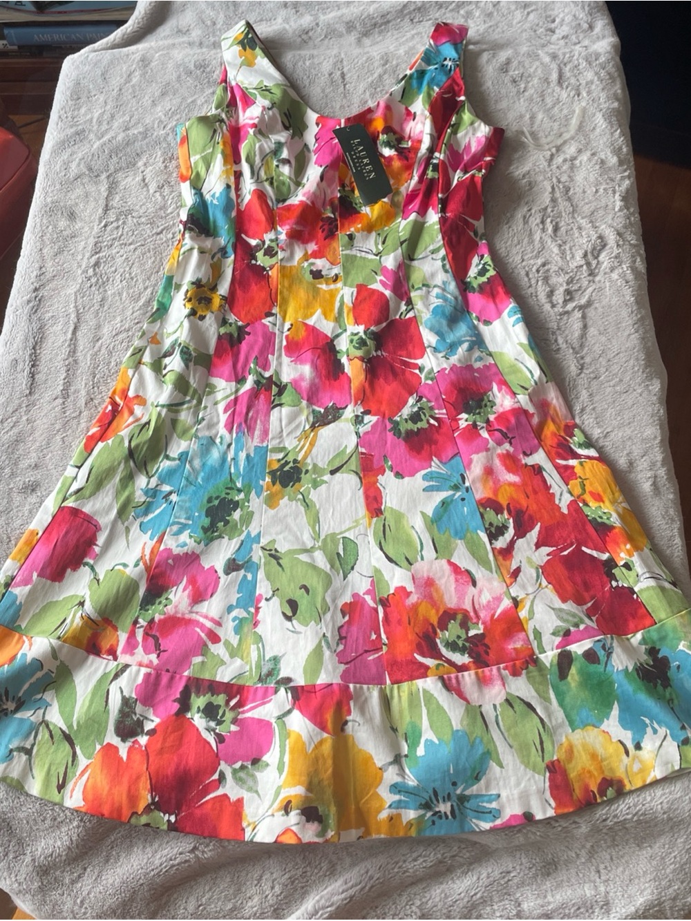 Lauren Ralph Lauren Floral Sleeveless Cotton Dress - Multicolor size 4